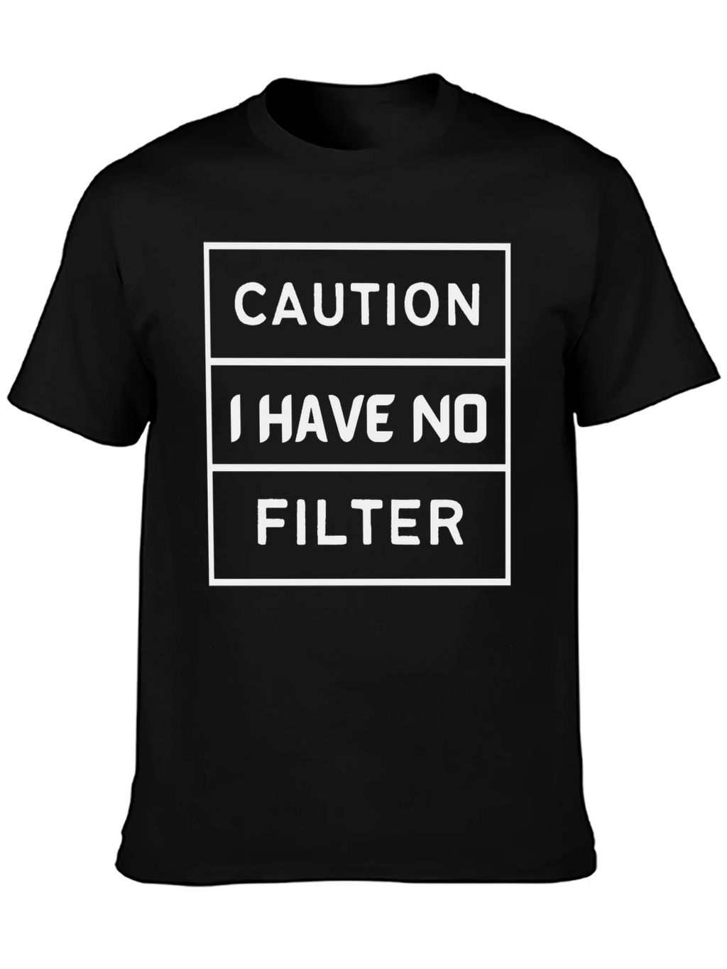 Caution: I Have No Filter Graphic Tee product image 3