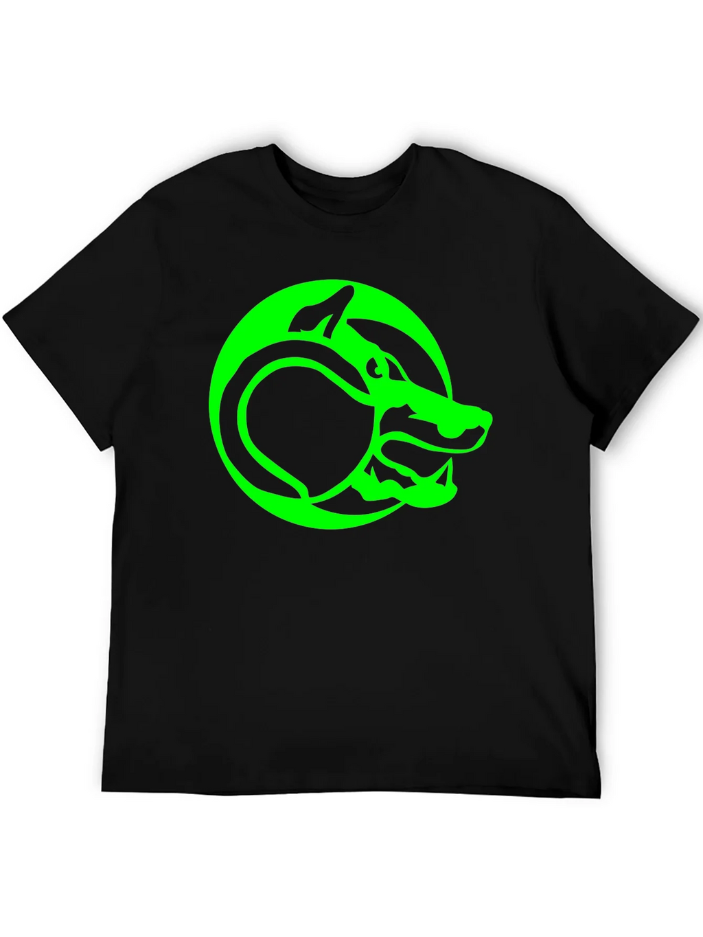 Green Serpent T-Shirt - Black Graphic Tee product image 5