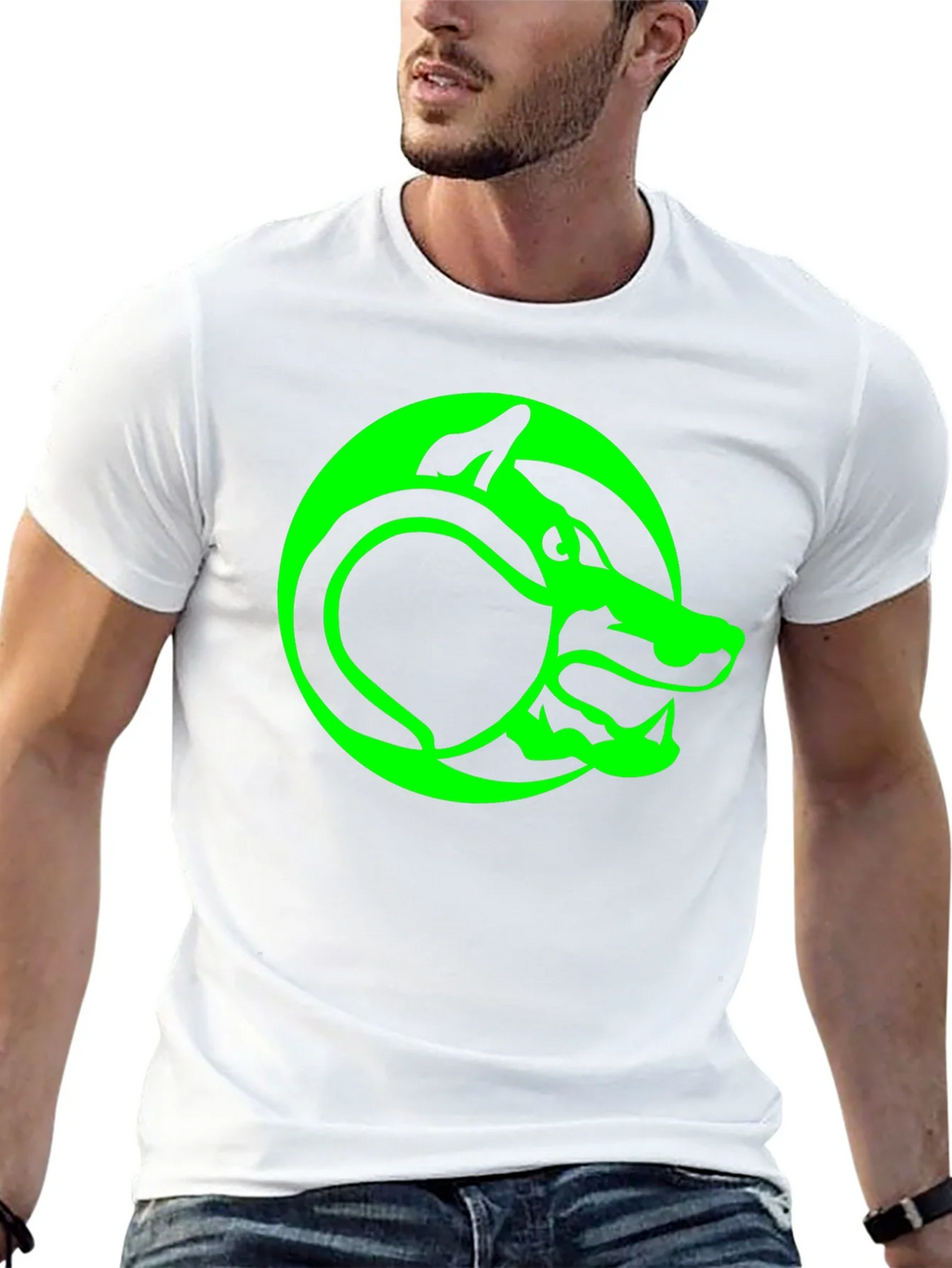 Green Serpent T-Shirt - Black Graphic Tee product image 12