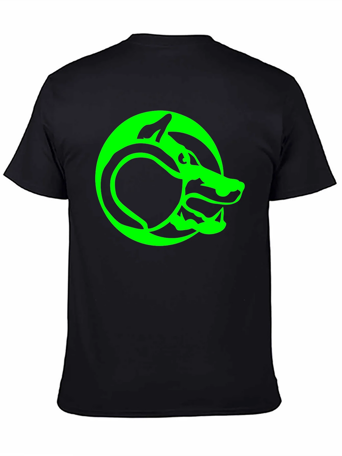 Green Serpent T-Shirt - Black Graphic Tee product image 4