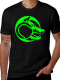 Green Serpent T-Shirt - Black Graphic Tee product image 1