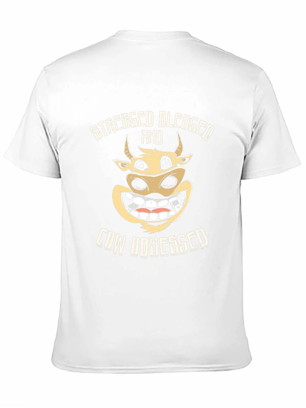 Stressed Blessed Cow Obsessed Black T-Shirt product image 10