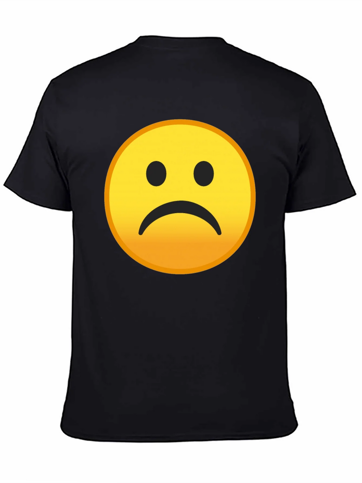 Sad Emoji Graphic Black T-Shirt product image 4