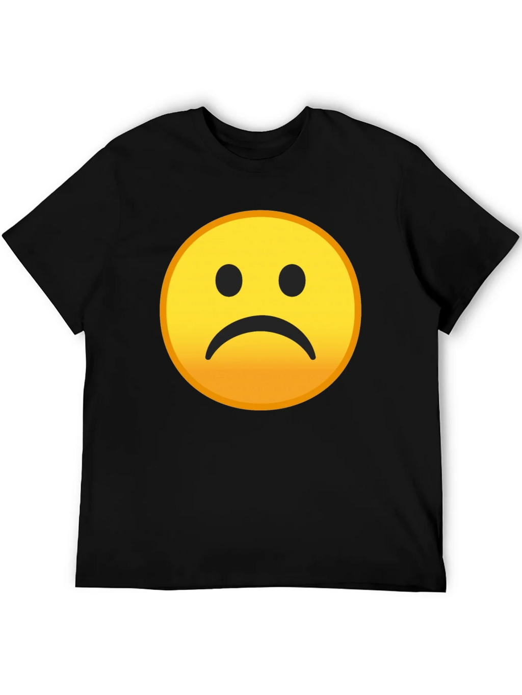 Sad Emoji Graphic Black T-Shirt product image 5
