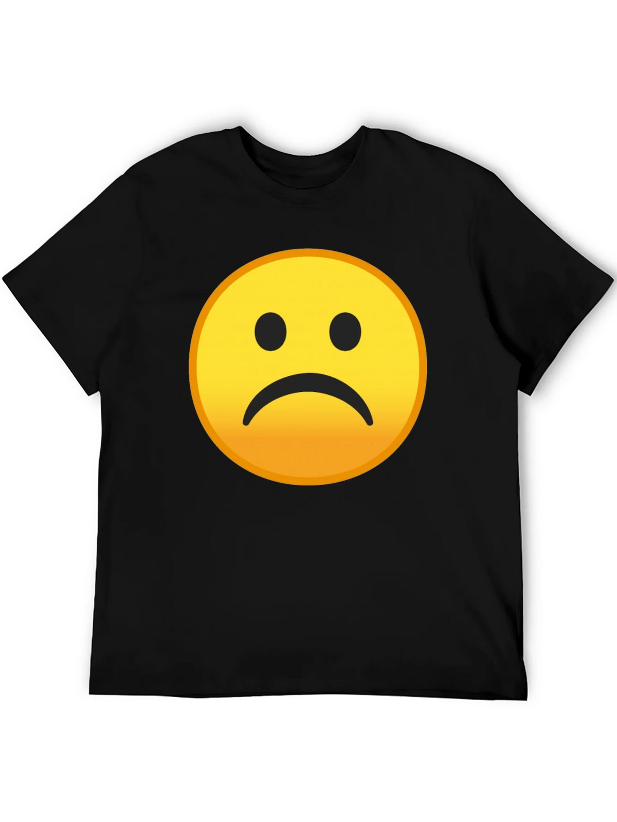 Sad Emoji Graphic Black T-Shirt product image 5