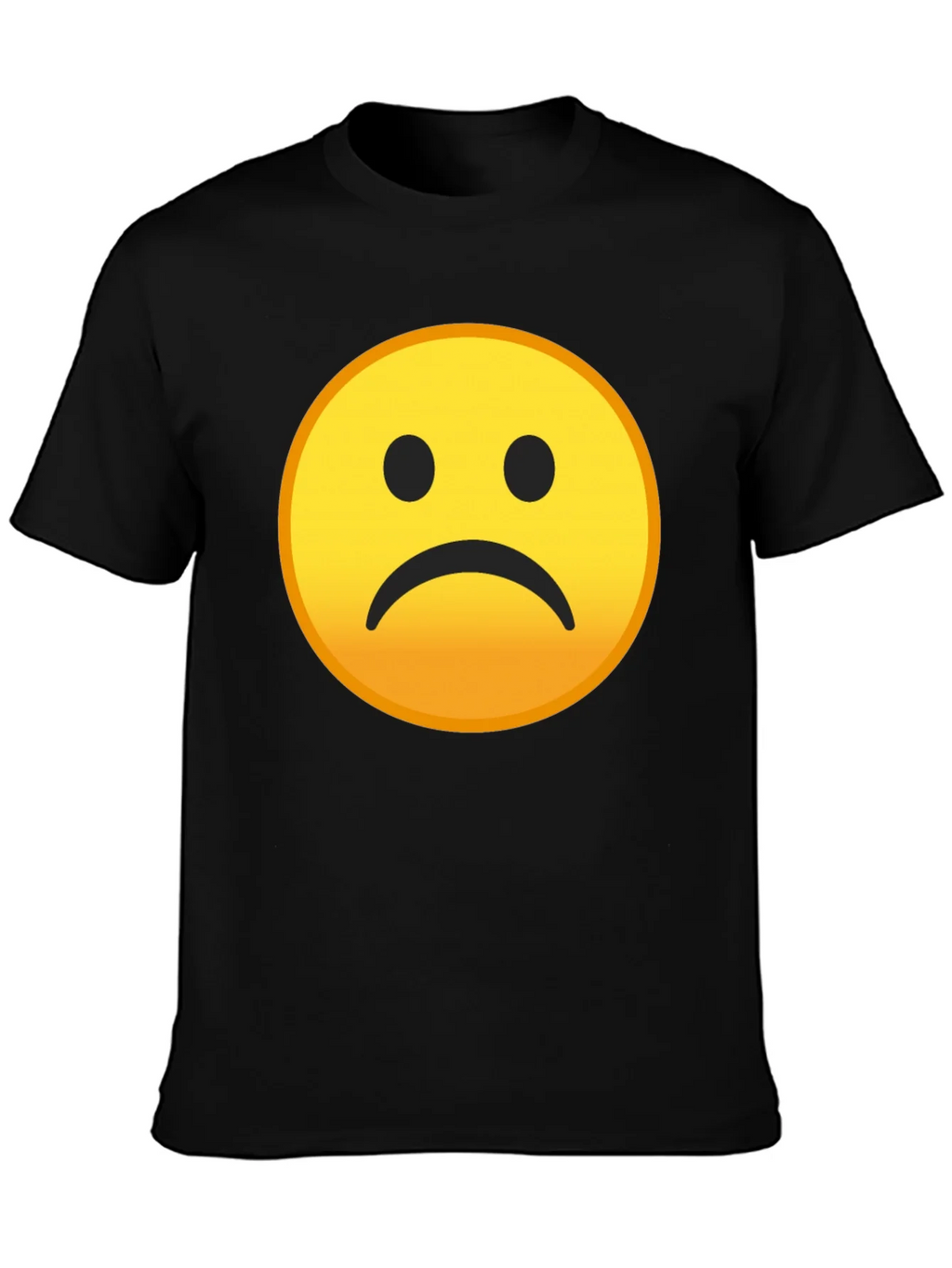 Sad Emoji Graphic Black T-Shirt product image 3