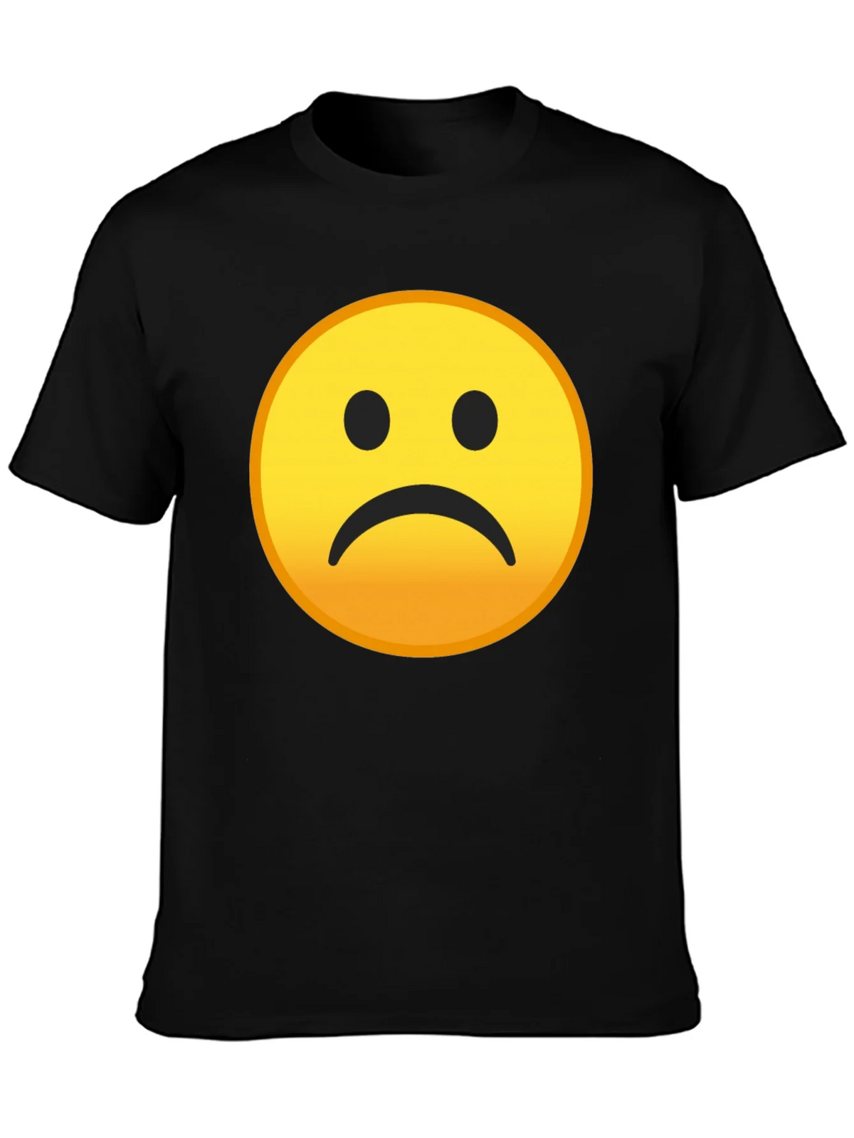 Sad Emoji Graphic Black T-Shirt product image 3