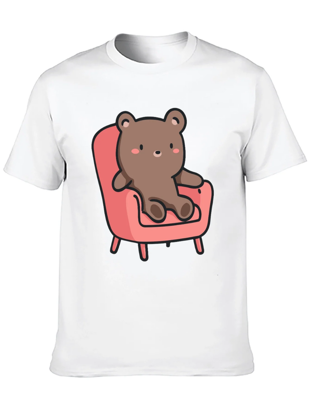 Cute Bear on Chair Graphic T-Shirt product image 9