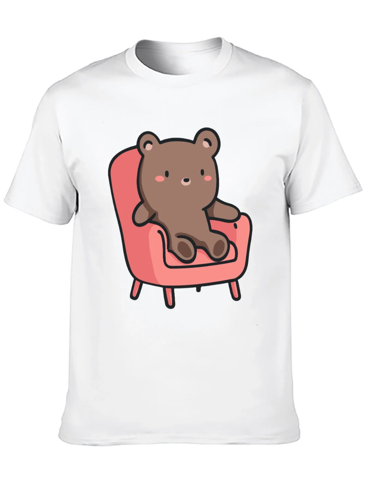 Cute Bear on Chair Graphic T-Shirt product image 9