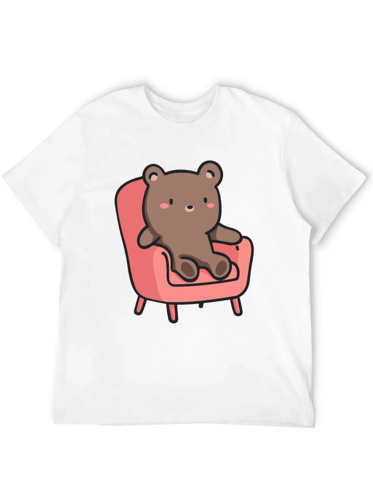 Cute Bear on Chair Graphic T-Shirt product image 11