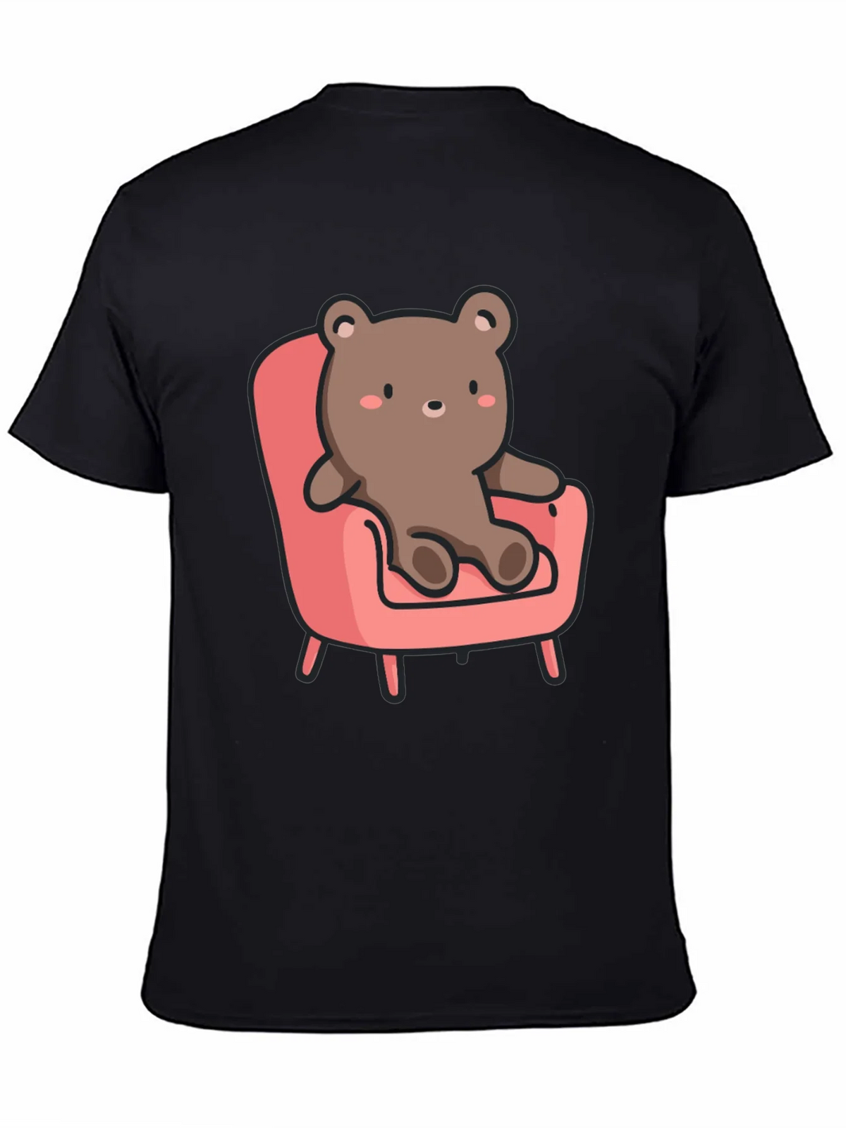 Cute Bear on Chair Graphic T-Shirt product image 4