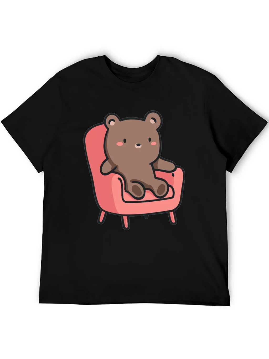 Cute Bear on Chair Graphic T-Shirt product image 5