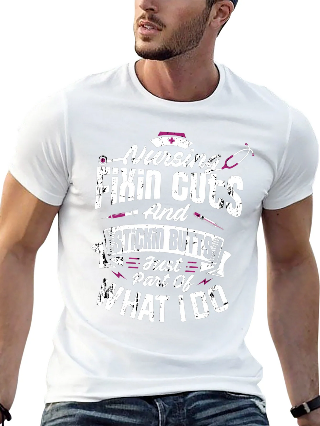 Nursing Fixin Cuts & Stickin Butts T-Shirt product image 12