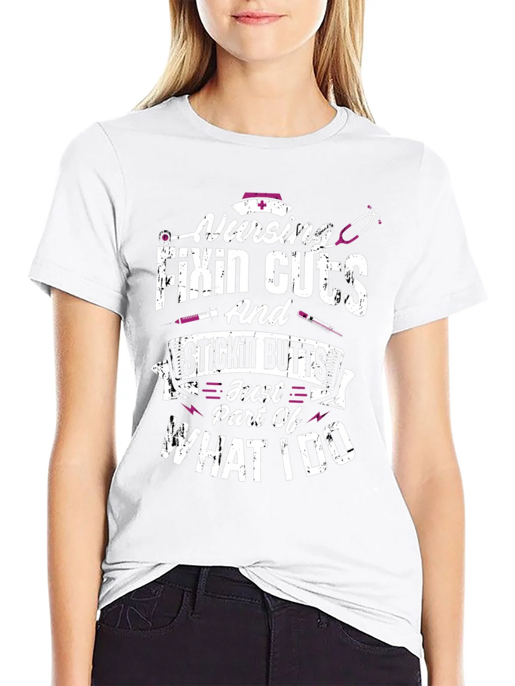 Nursing Fixin Cuts & Stickin Butts T-Shirt product image 8