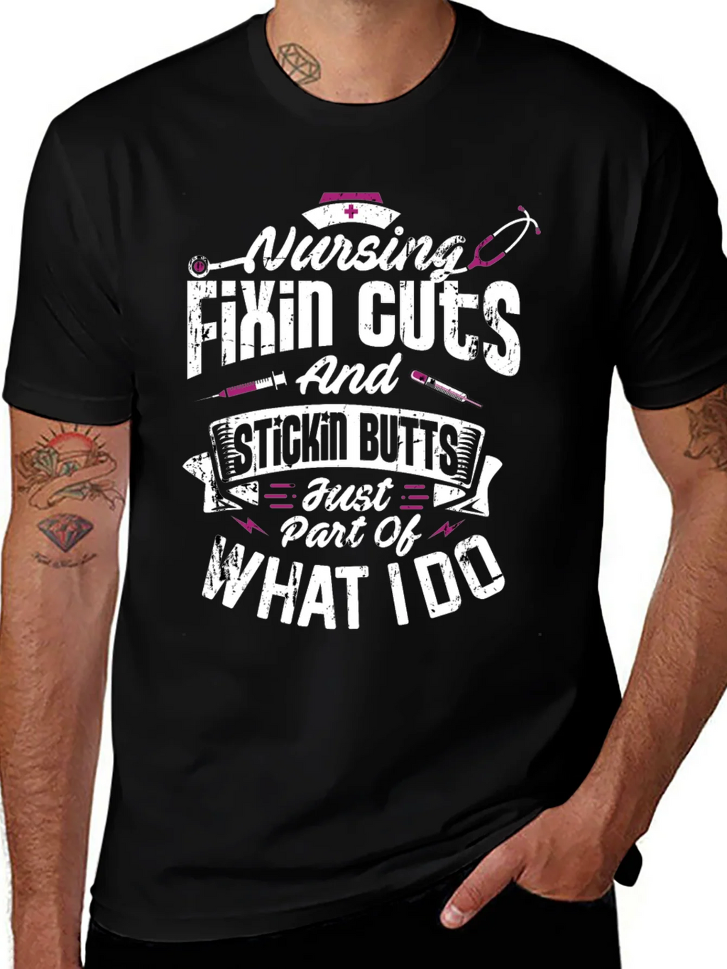 Nursing Fixin Cuts & Stickin Butts T-Shirt product image 1