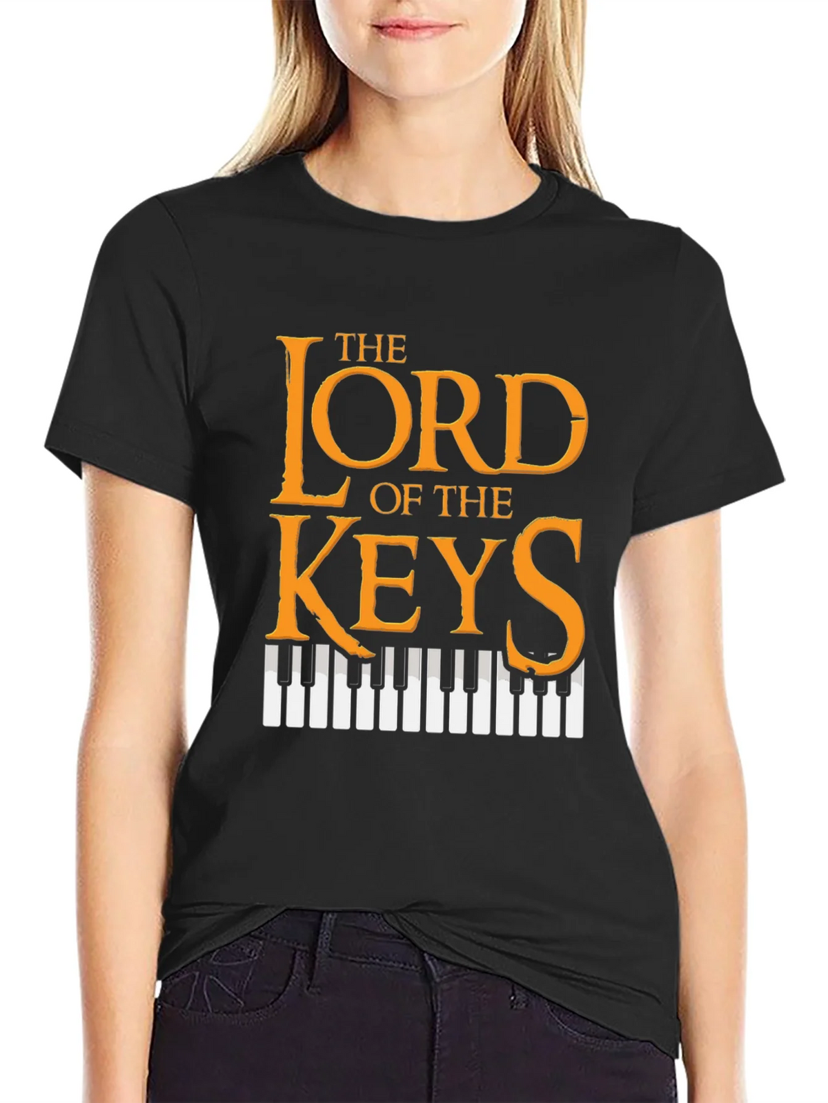 Lord of the Keys T-Shirt - Piano Keyboard Design product image 2