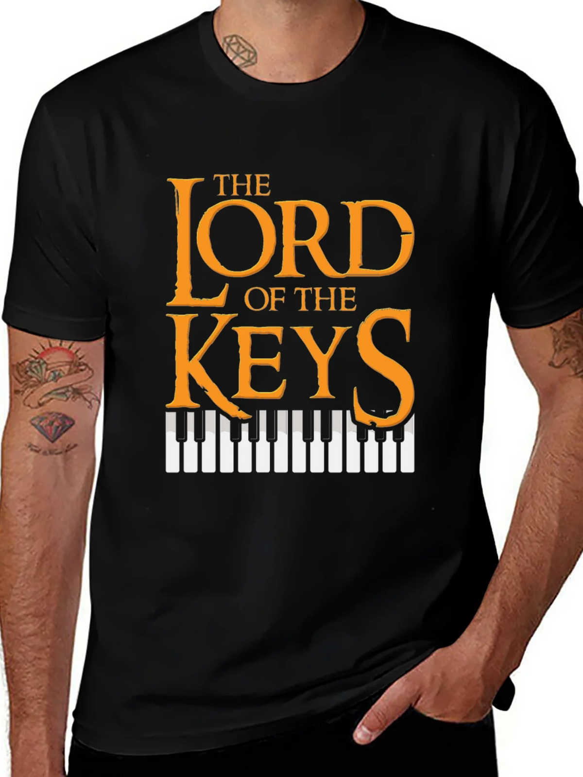 Lord of the Keys T-Shirt - Piano Keyboard Design product image 1
