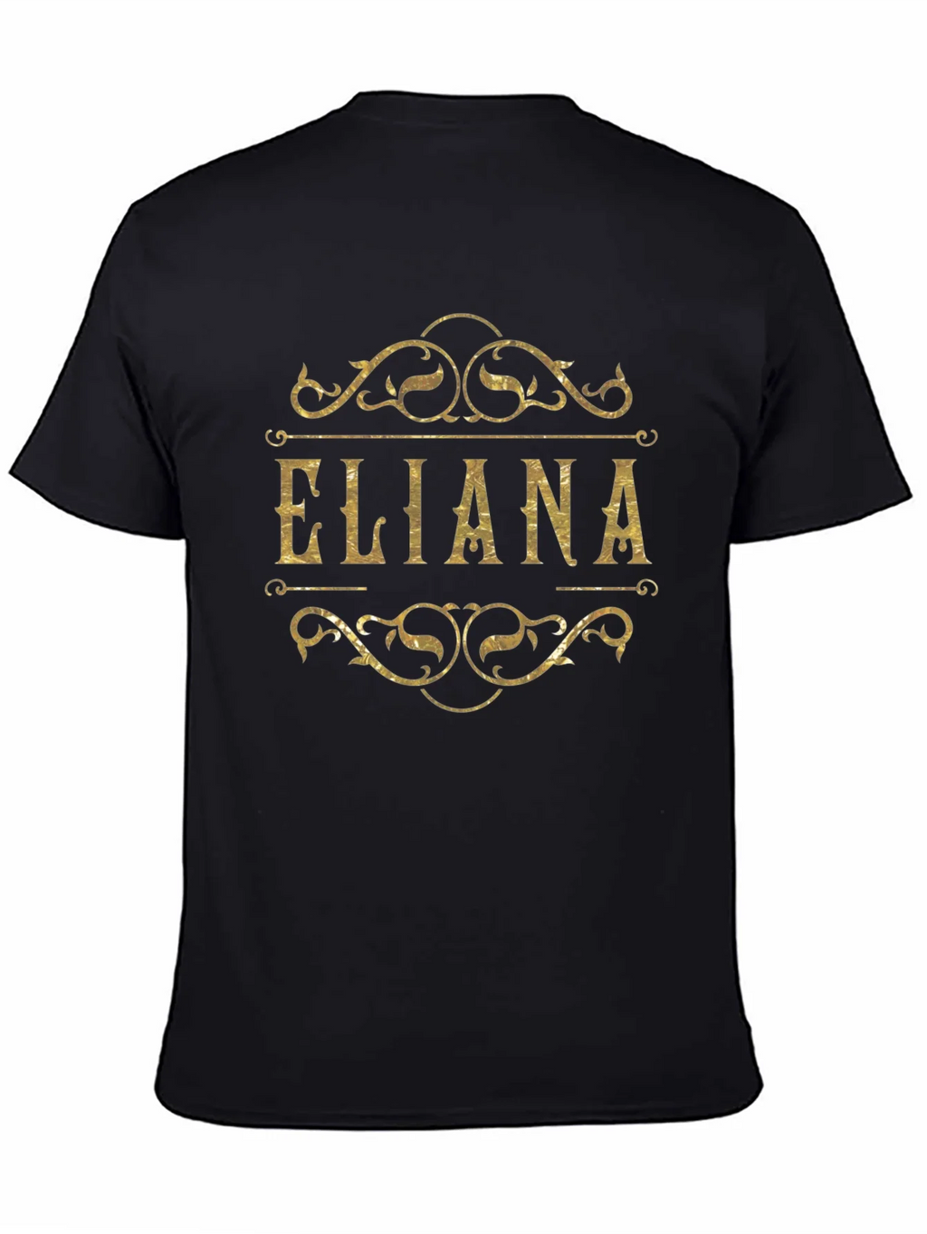 Eliana Gold Foil Print Black T-Shirt product image 3