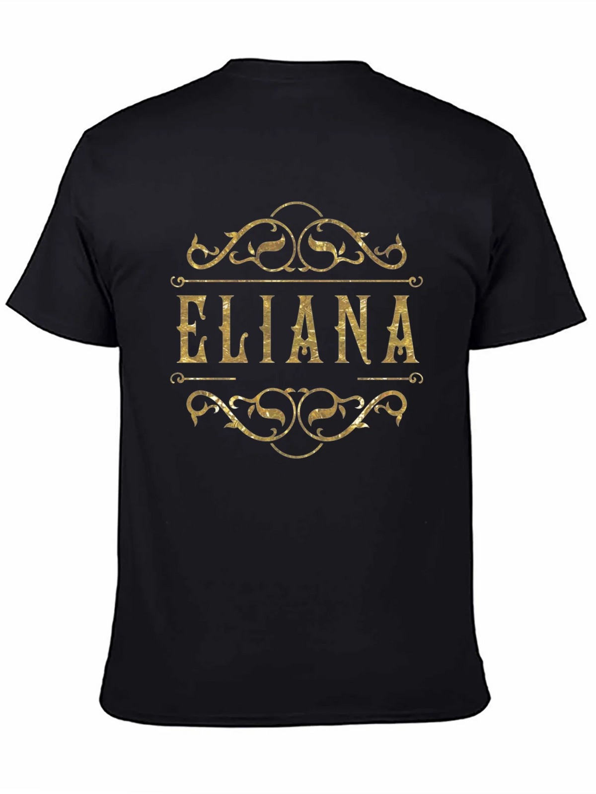 Eliana Gold Foil Print Black T-Shirt product image 3