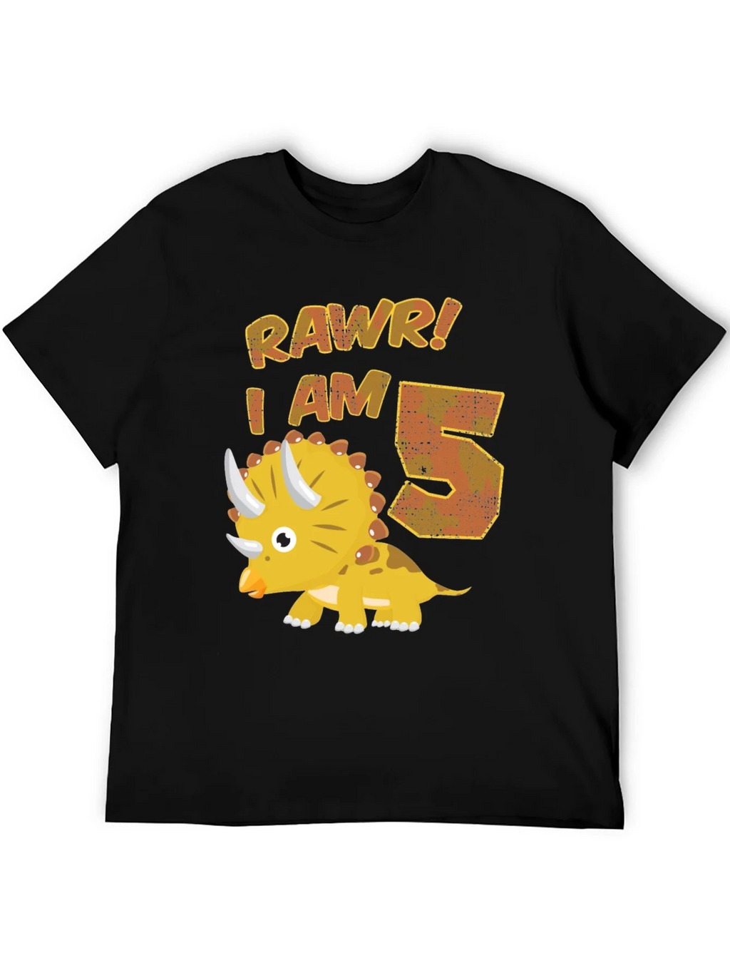 Roar! I Am 5 Dinosaur Birthday T-Shirt product image 5