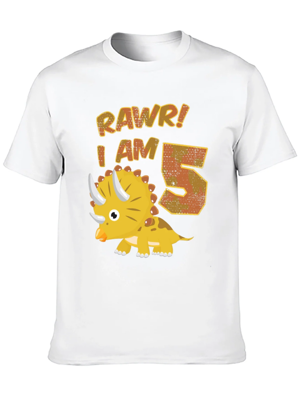 Roar! I Am 5 Dinosaur Birthday T-Shirt product image 9