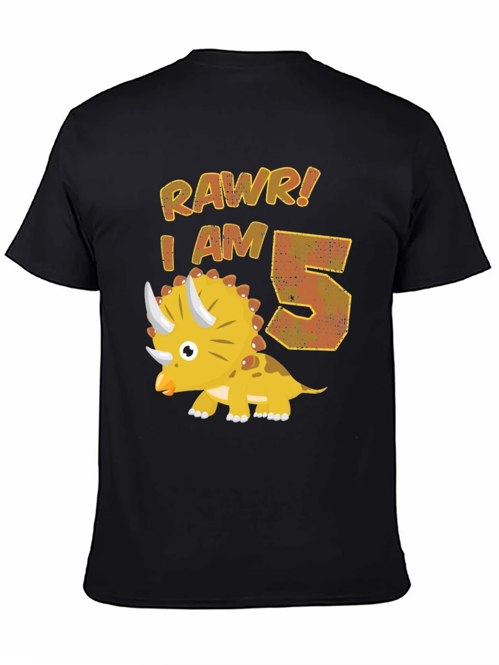 Roar! I Am 5 Dinosaur Birthday T-Shirt product image 4