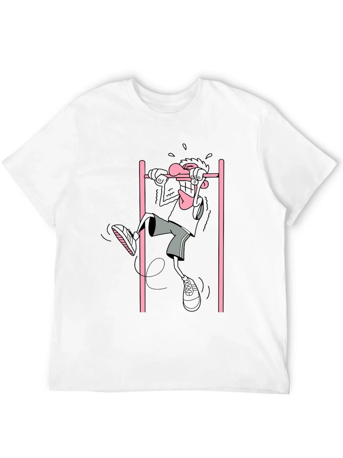 Cartoon Gymnast Graphic Black T-Shirt product image 11