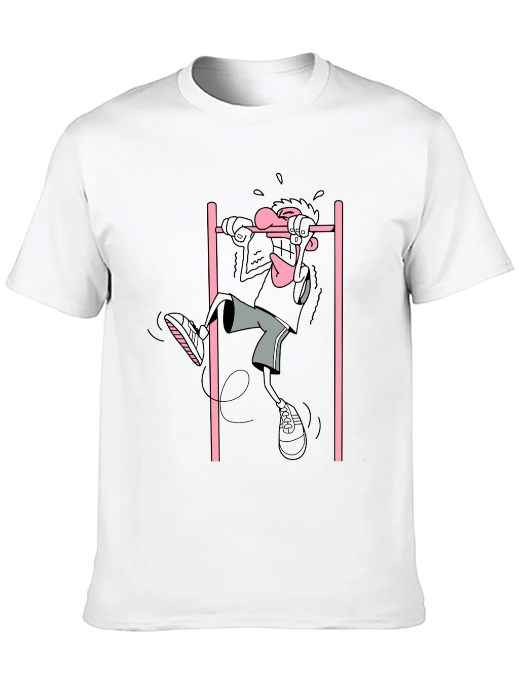 Cartoon Gymnast Graphic Black T-Shirt product image 9