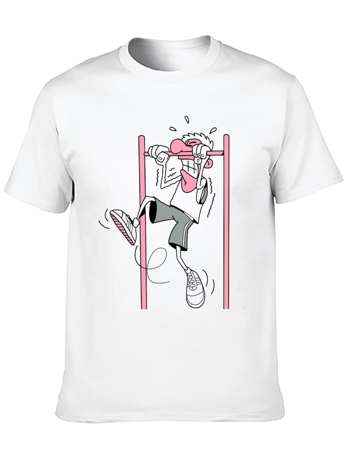 Cartoon Gymnast Graphic Black T-Shirt product image 9