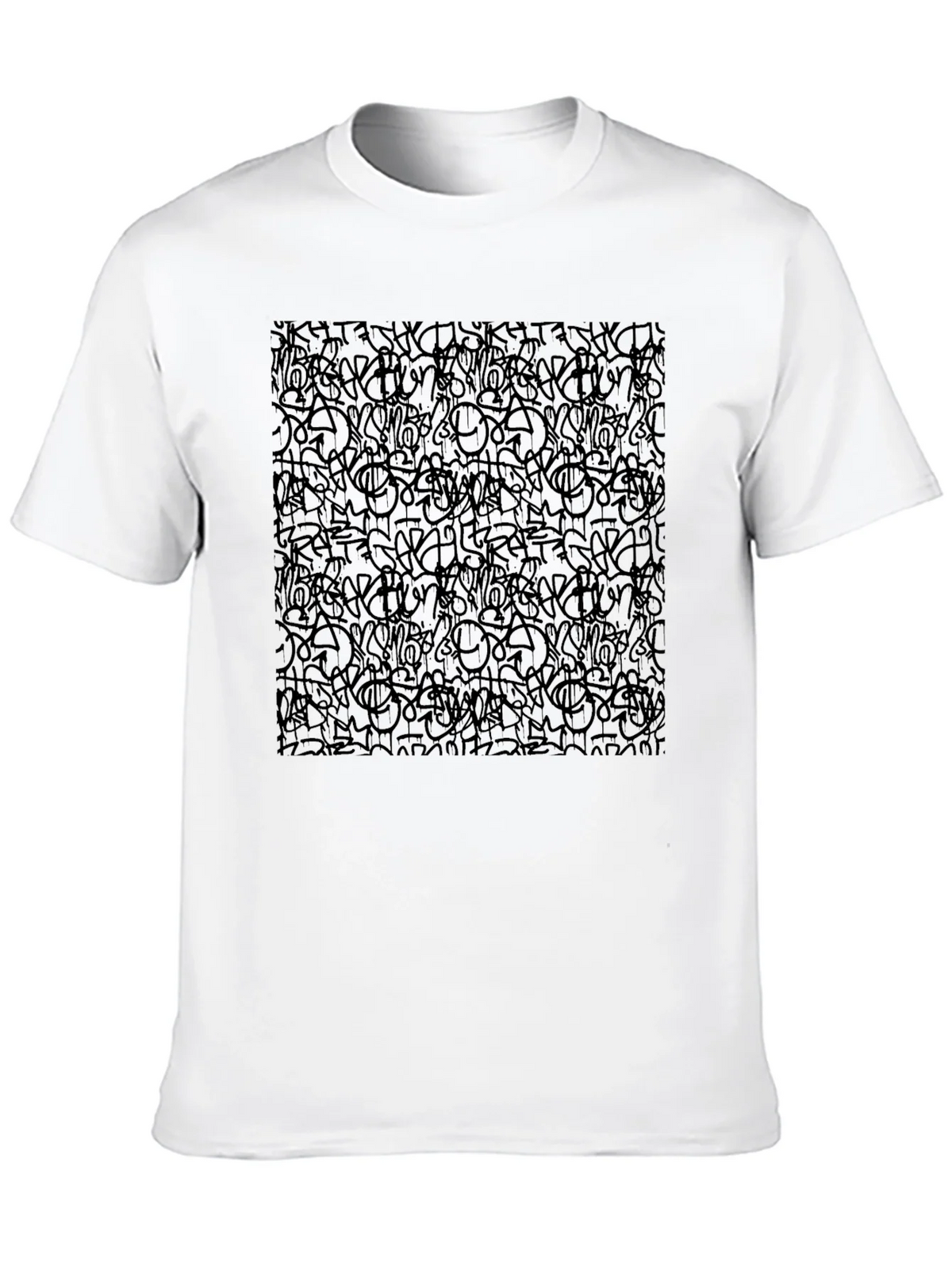 Abstract Graffiti Black T-Shirt product image 9