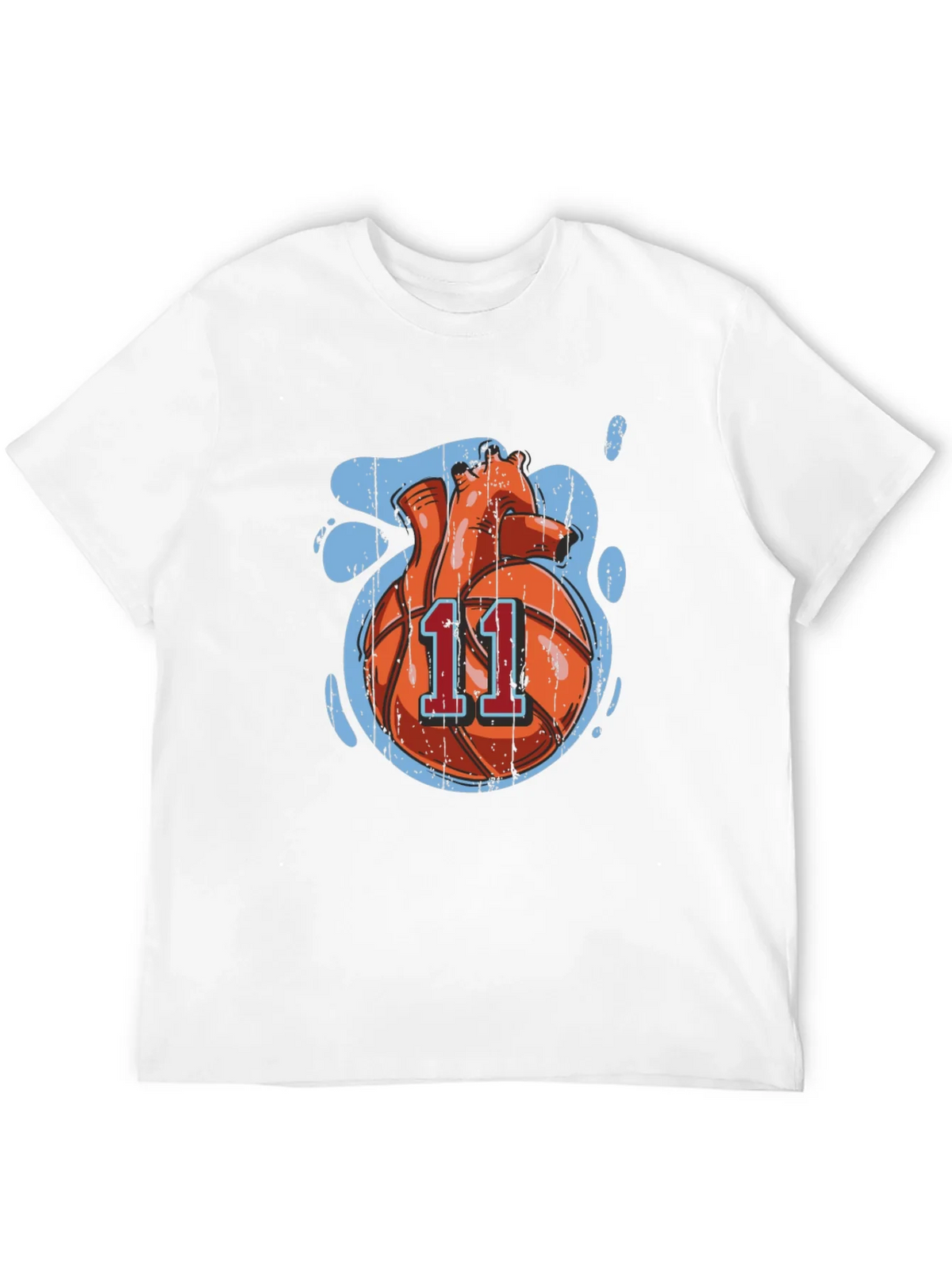 Basketball Heart Graphic Tee - Black Cotton product image 11