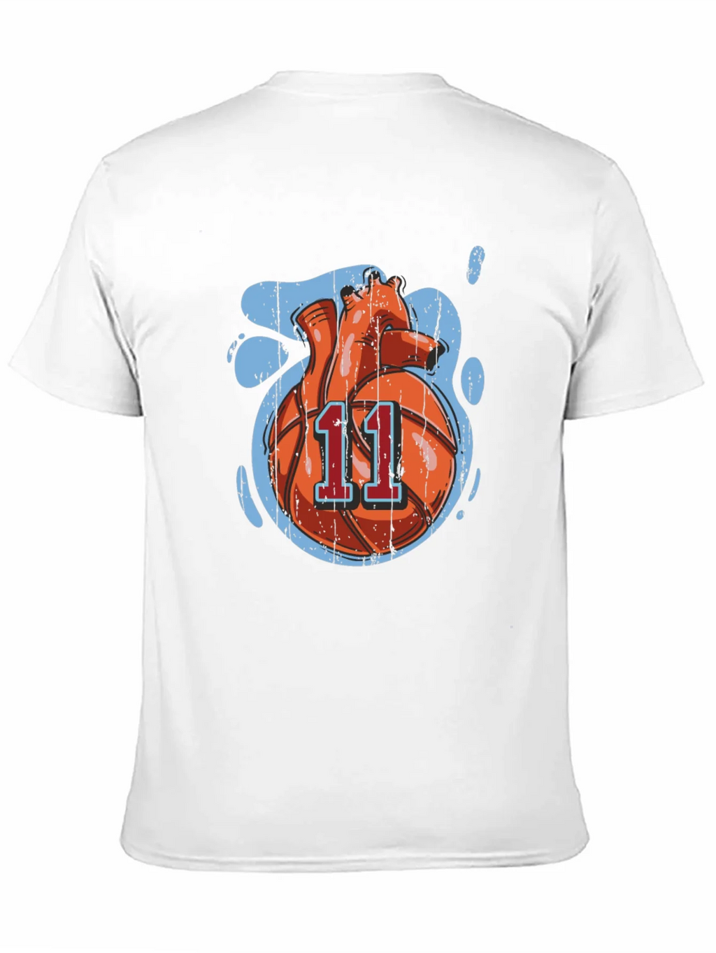 Basketball Heart Graphic Tee - Black Cotton product image 10