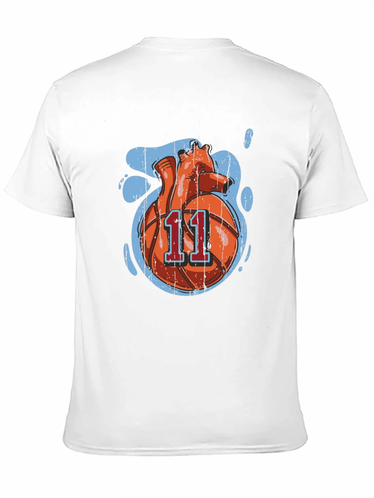 Basketball Heart Graphic Tee - Black Cotton product image 10