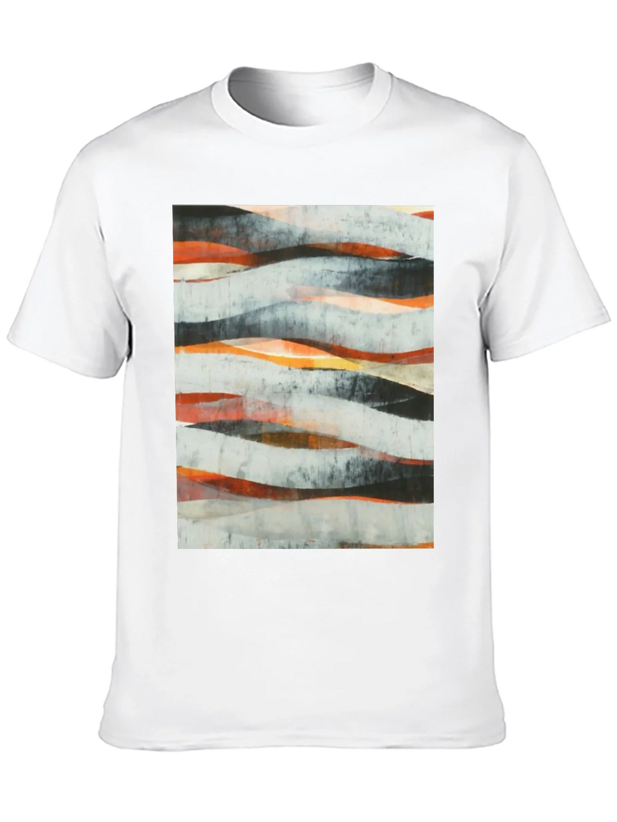 Abstract Wave Art Black T-Shirt - Modern Graphic Tee product image 4