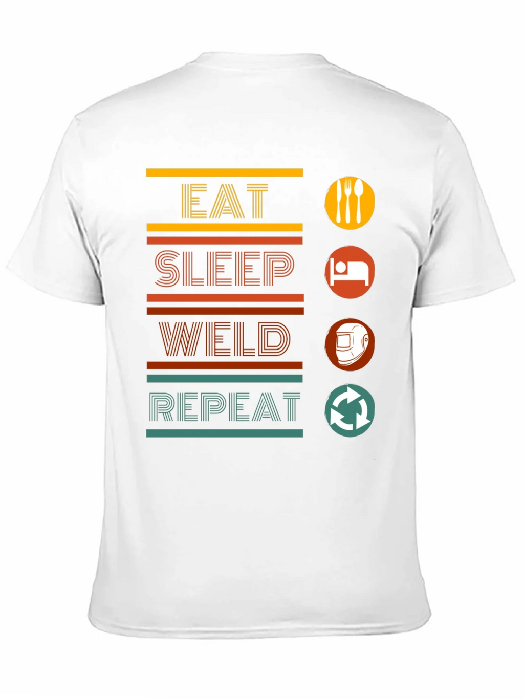 Eat Sleep Weld Repeat Black Graphic T-Shirt product image 10