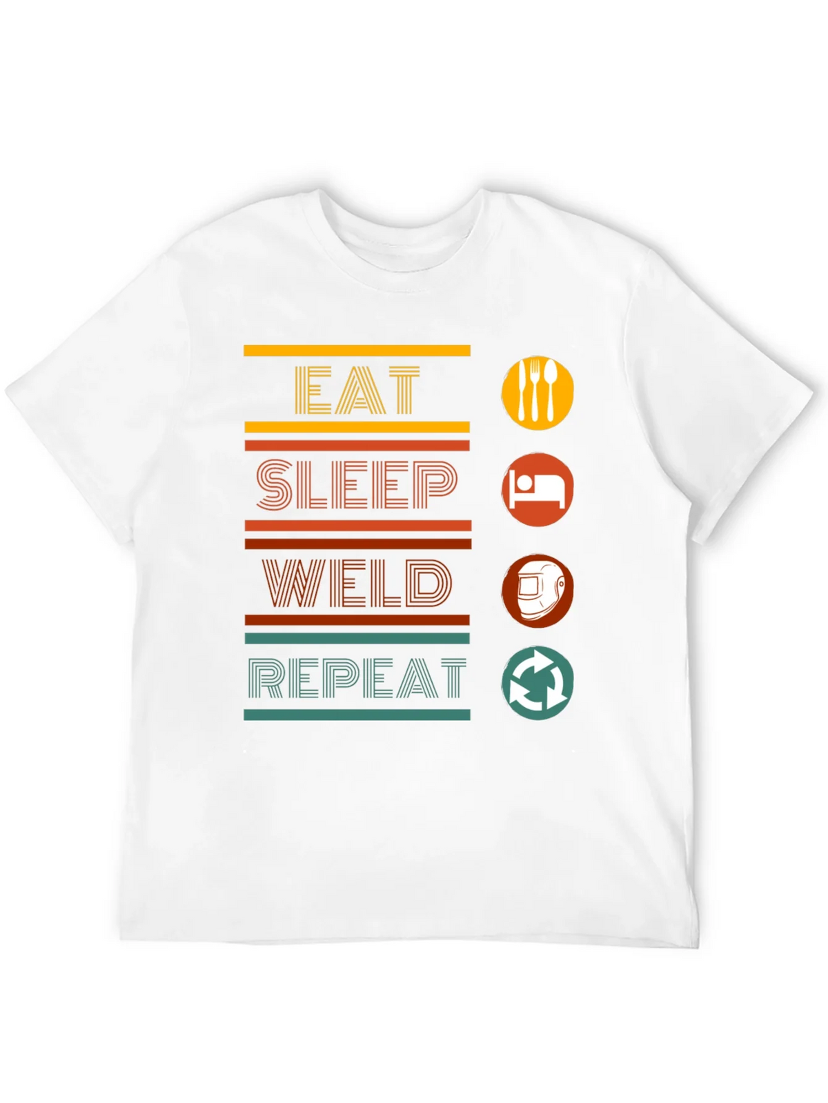 Eat Sleep Weld Repeat Black Graphic T-Shirt product image 11