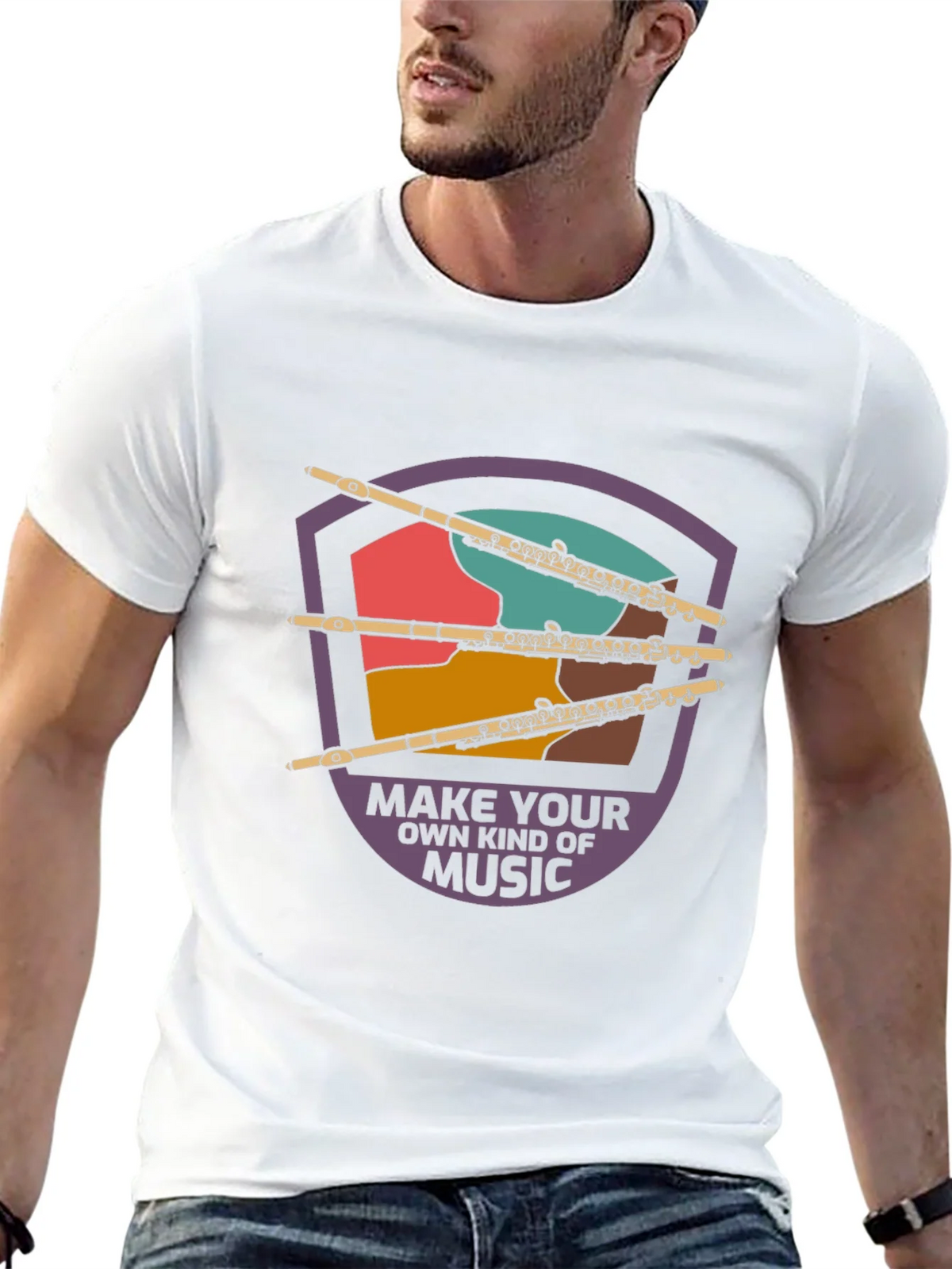 Musical Flute Graphic Tee - Make Your Own Music product image 12
