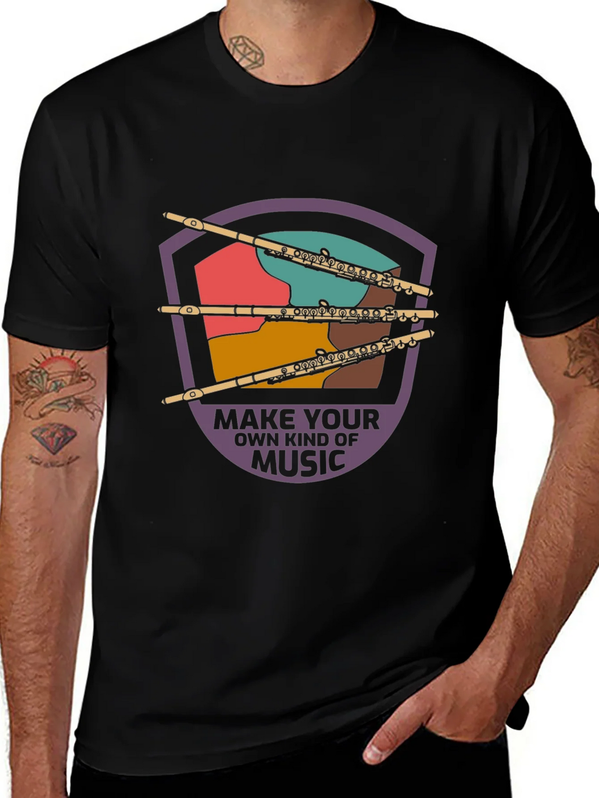 Musical Flute Graphic Tee - Make Your Own Music product image 1
