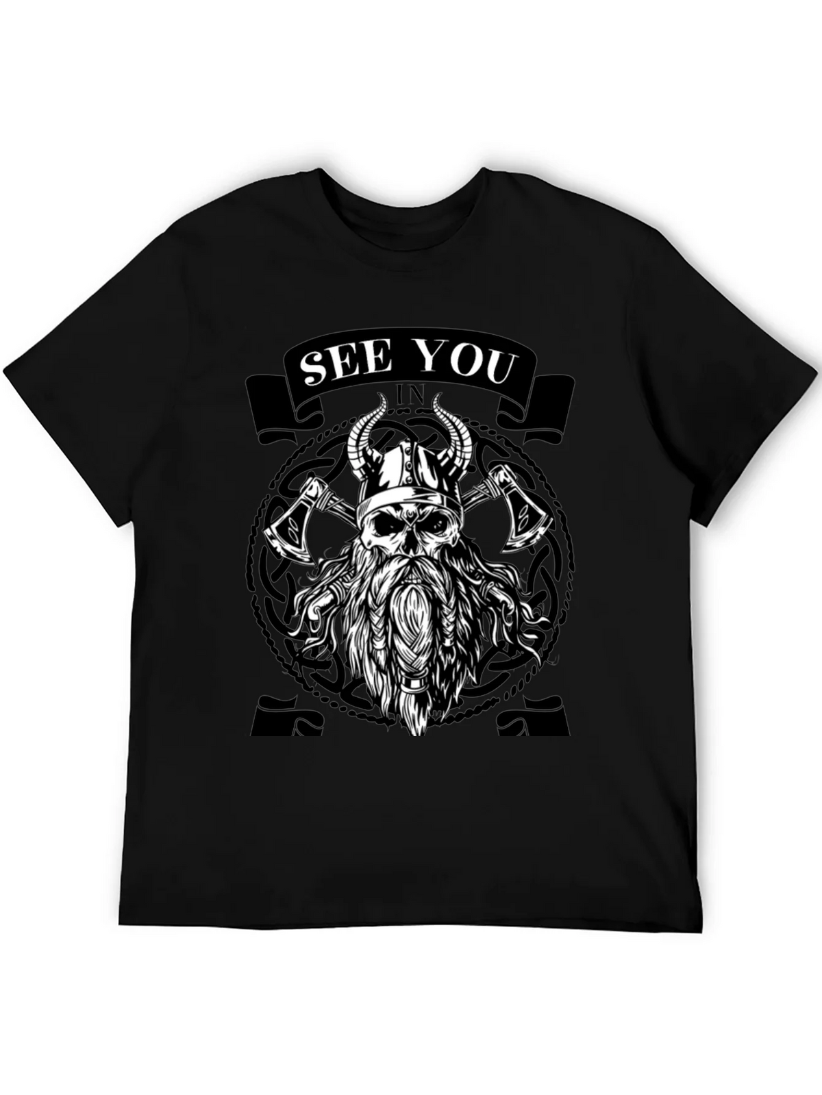 Viking Skull Graphic Tee - See You In Valhalla product image 5