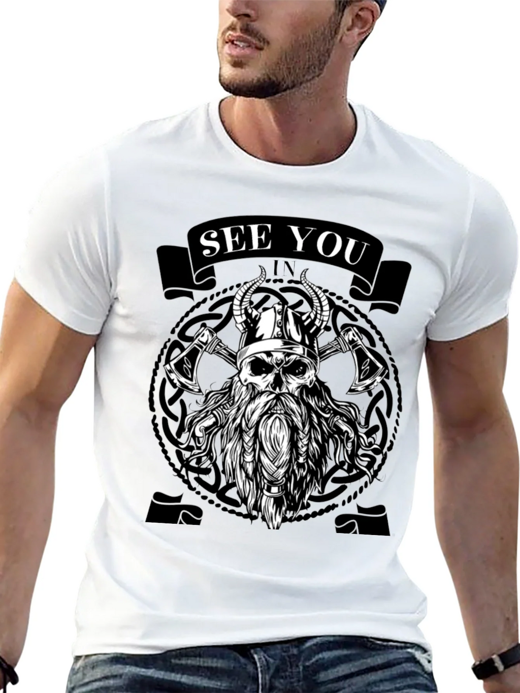 Viking Skull Graphic Tee - See You In Valhalla product image 12
