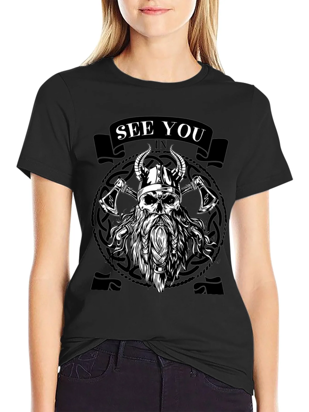 Viking Skull Graphic Tee - See You In Valhalla product image 2