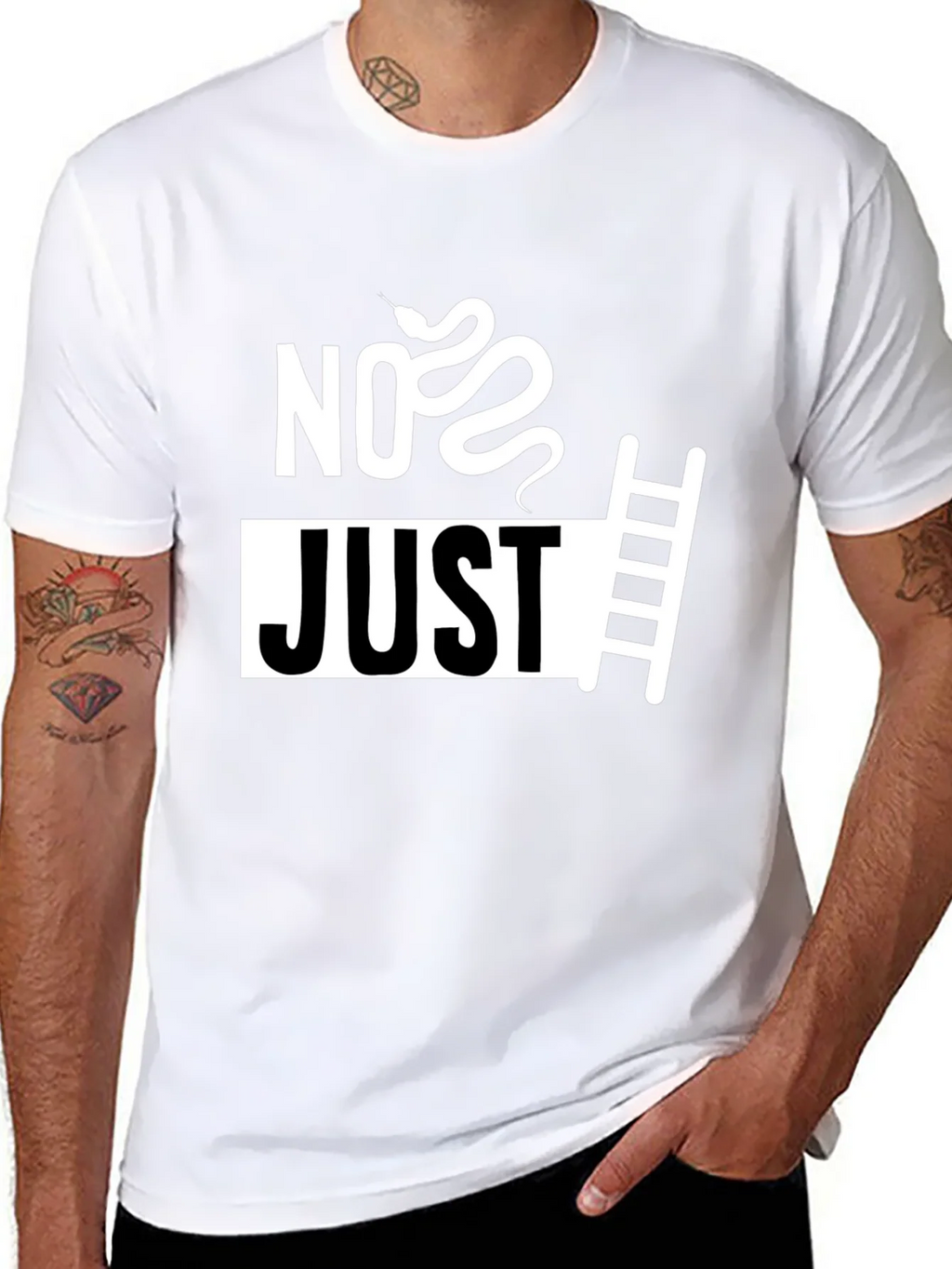 No Just Ladder T-Shirt - Snake & Graphic Tee product image 7