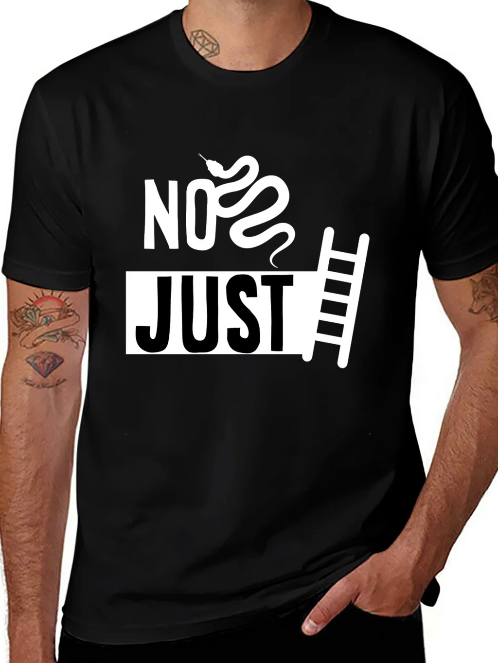 No Just Ladder T-Shirt - Snake & Graphic Tee product image 1
