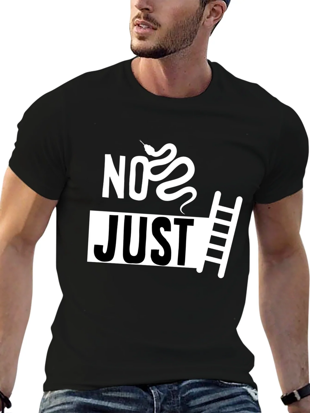 No Just Ladder T-Shirt - Snake & Graphic Tee product image 6