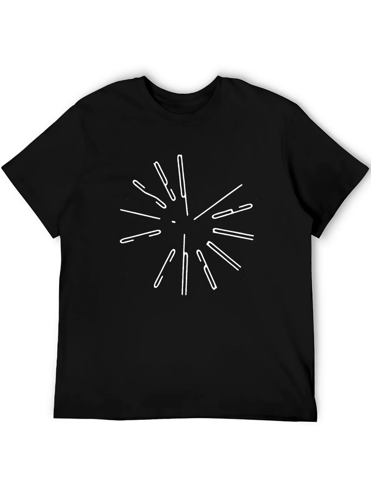 Abstract Burst Graphic Black Tee product image 2
