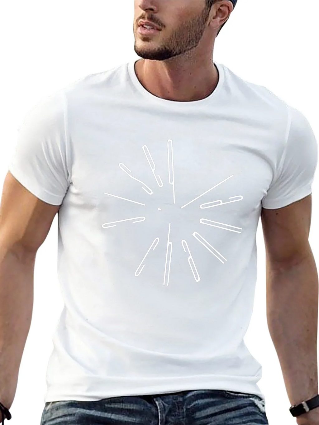 Abstract Burst Graphic Black Tee product image 7