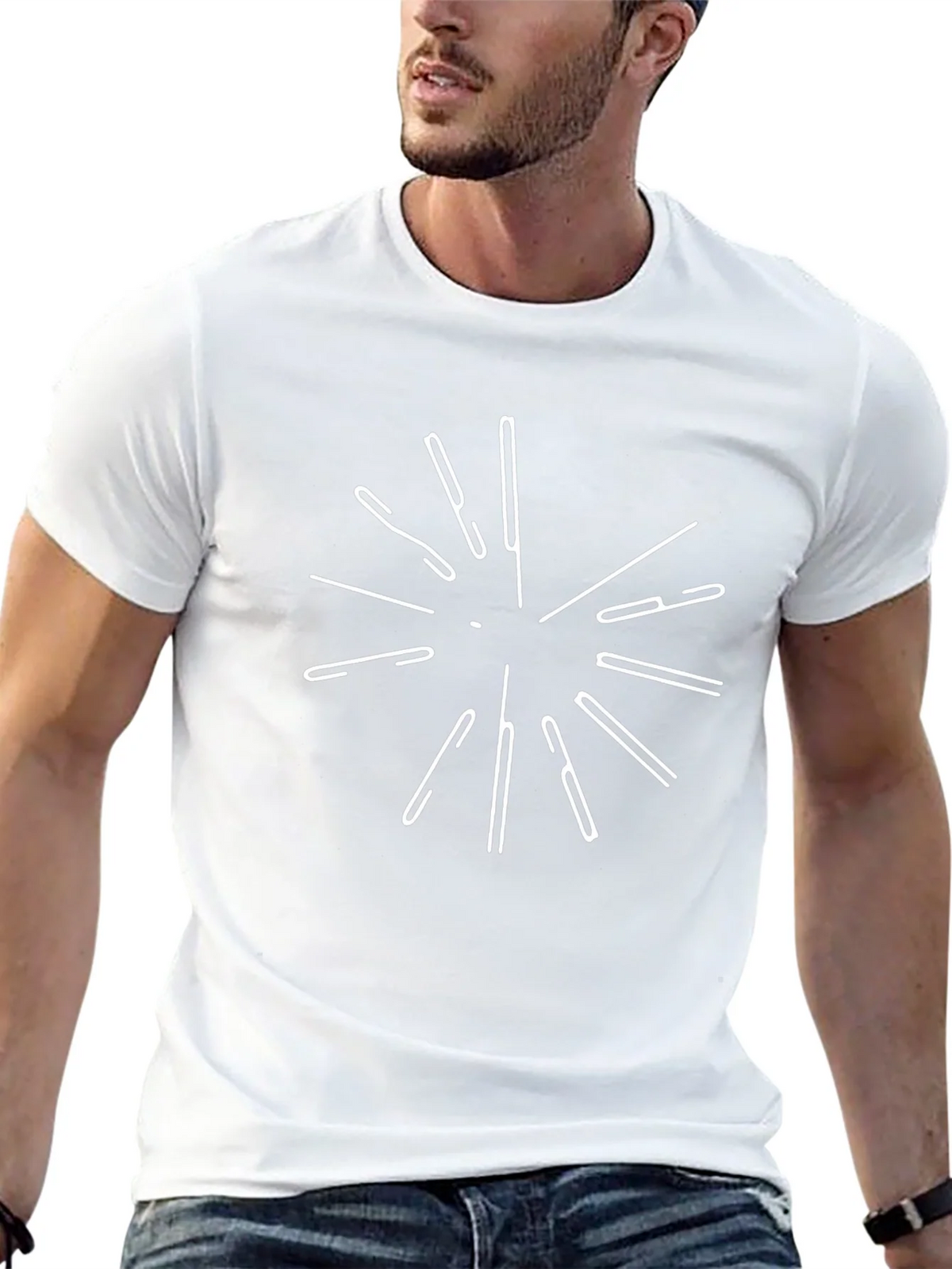 Abstract Burst Graphic Black Tee product image 7
