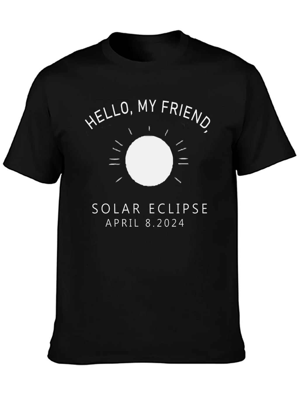 Solar Eclipse April 8 2024 Black T-Shirt product image 3