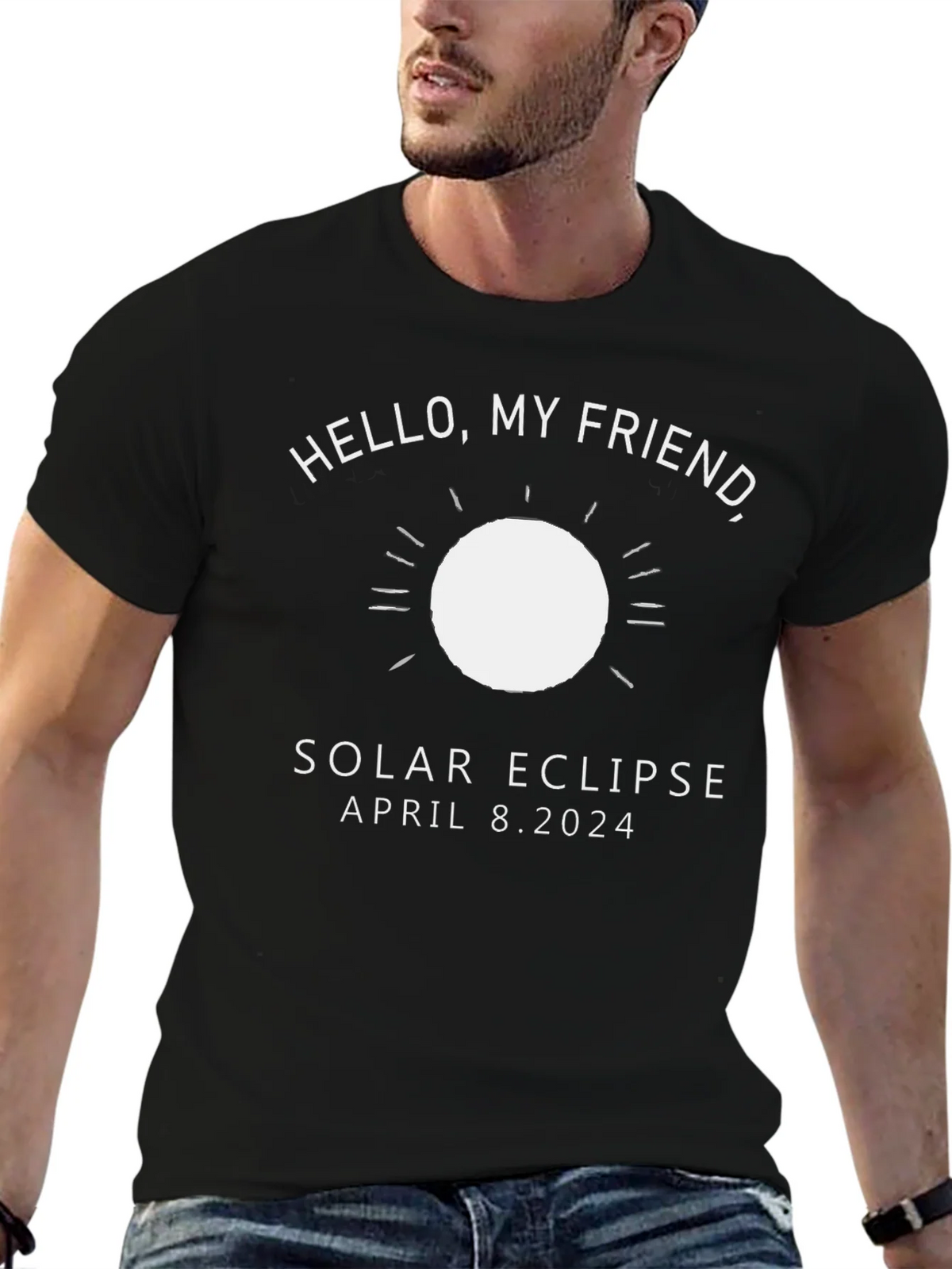 Solar Eclipse April 8 2024 Black T-Shirt product image 6