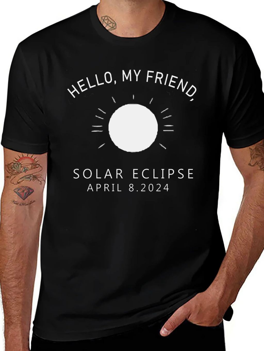 Solar Eclipse April 8 2024 Black T-Shirt product image 1
